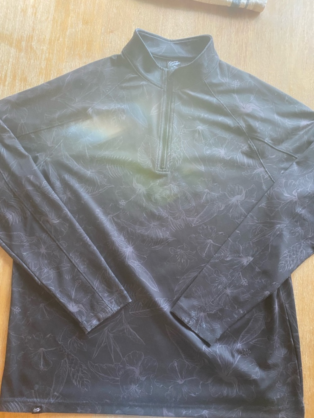 Sunday Swagger Black Floral Quarter-Zip Pullover